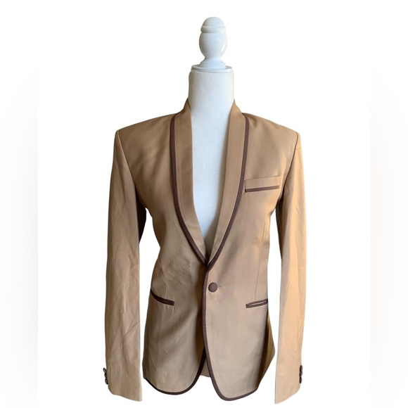 Tan Blazer with Brown Trim - Small - Picture 2 of 8